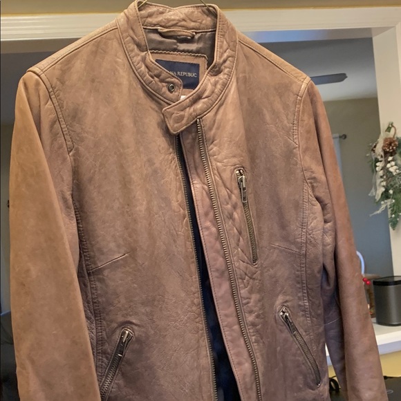 Real leather Banana Republic leather jacket - Picture 6 of 8